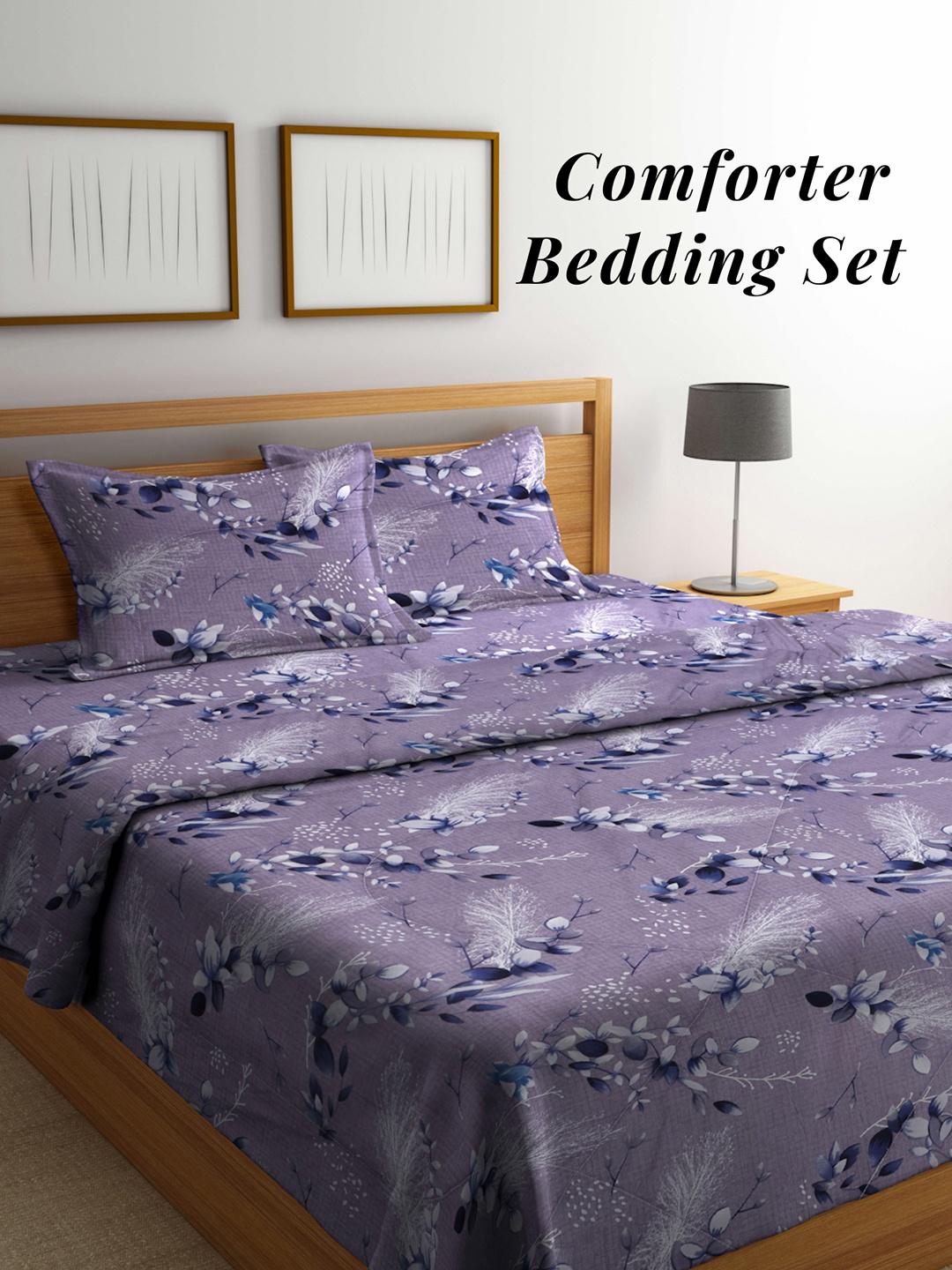 Arrabi Violet & White Floral Mild Winter 550 GSM Double Bed Comforter with 2 Pillow Covers
Arrabi Violet & White Floral Mild Winter 550 GSM Double Bed Comforter with 2 Pillow Covers