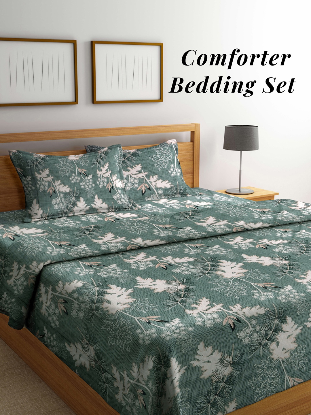 Arrabi Green Floral Mild Winter Double Queen Fine Bedsheet With Pillow Covers & Comforter
Arrabi Green Floral Mild Winter Double Queen Fine Bedsheet With Pillow Covers & Comforter