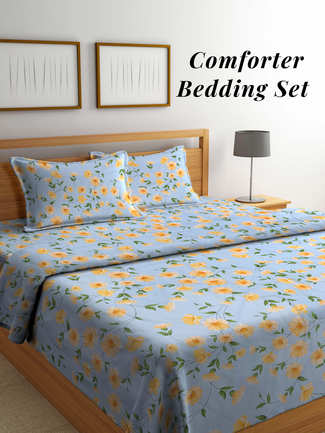 Arrabi Blue & Green Floral Mild Winter 550 GSM Double Bed Comforter with 2 Pillow Covers
Arrabi Blue & Green Floral Mild Winter 550 GSM Double Bed Comforter with 2 Pillow Covers