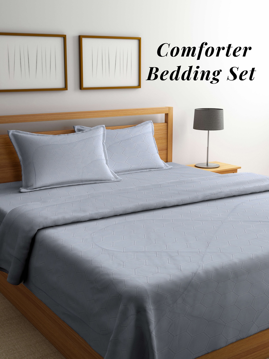 Arrabi Grey Geometric Mild Winter 550 GSM Double Bed Comforter with 2 Pillow Covers
Arrabi Grey Geometric Mild Winter 550 GSM Double Bed Comforter with 2 Pillow Covers