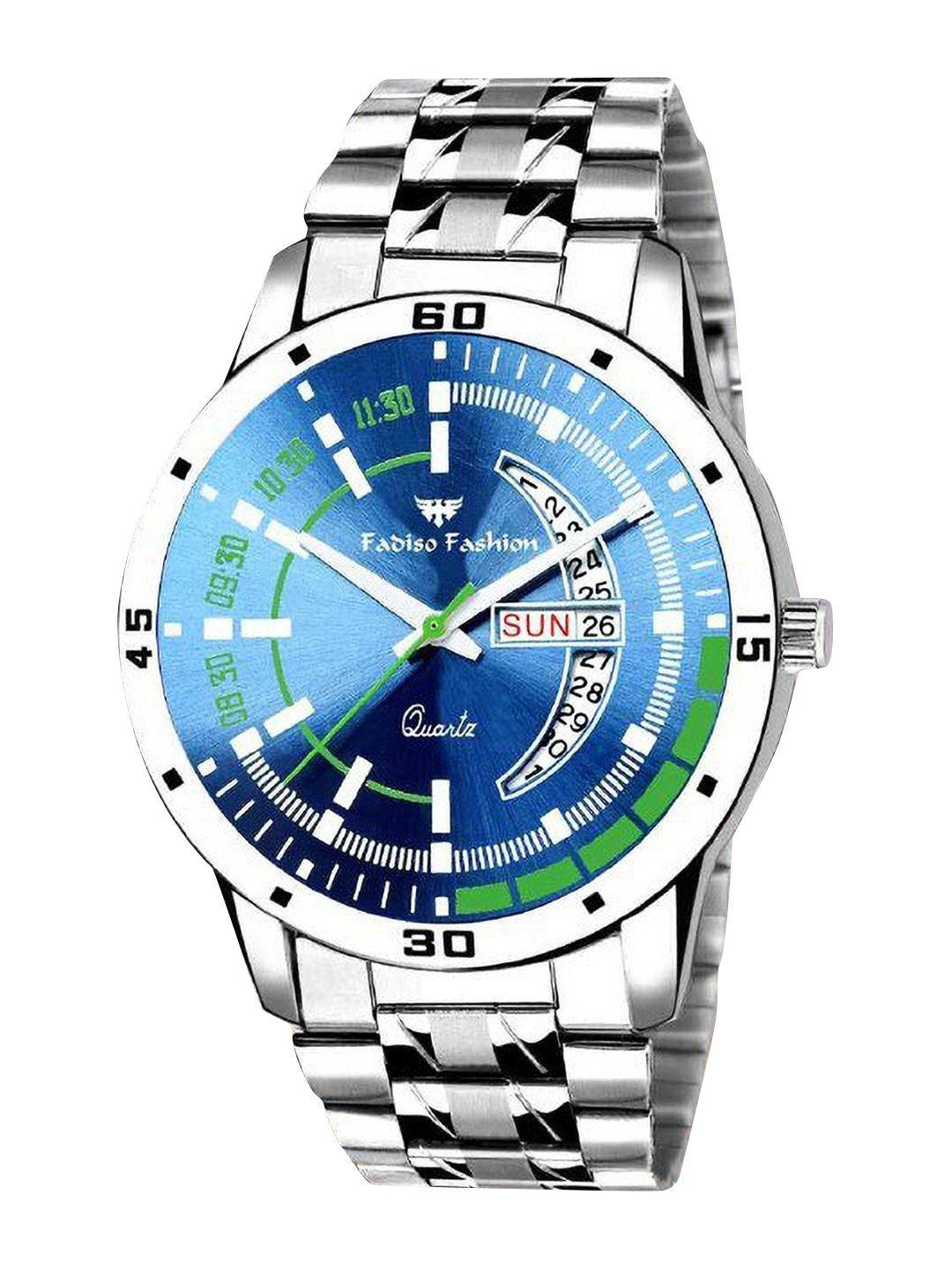 Fadiso Fashion Men Stainless Steel Bracelet Style Straps Analogue Watch FF-8100, Blue
Fadiso Fashion Men Stainless Steel Bracelet Style Straps Analogue Watch FF-8100, Blue