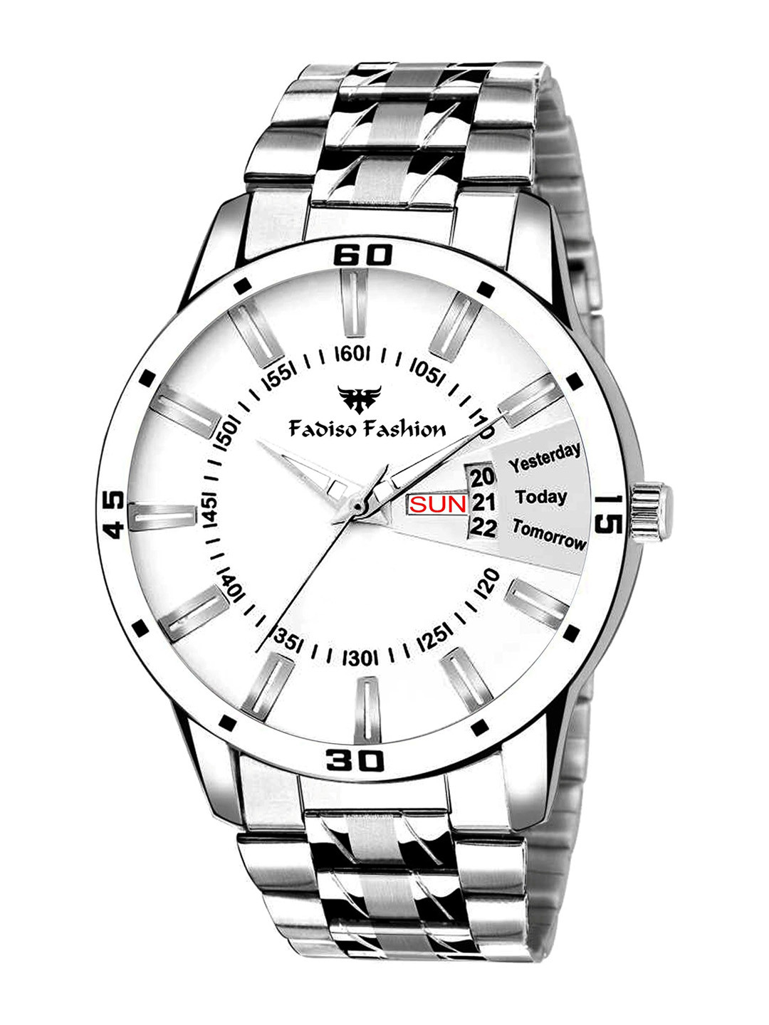 Fadiso Fashion Men Brass Dial & Stainless Steel Bracelet Style Analogue Watch FF-3820, White
Fadiso Fashion Men Brass Dial & Stainless Steel Bracelet Style Analogue Watch FF-3820, White