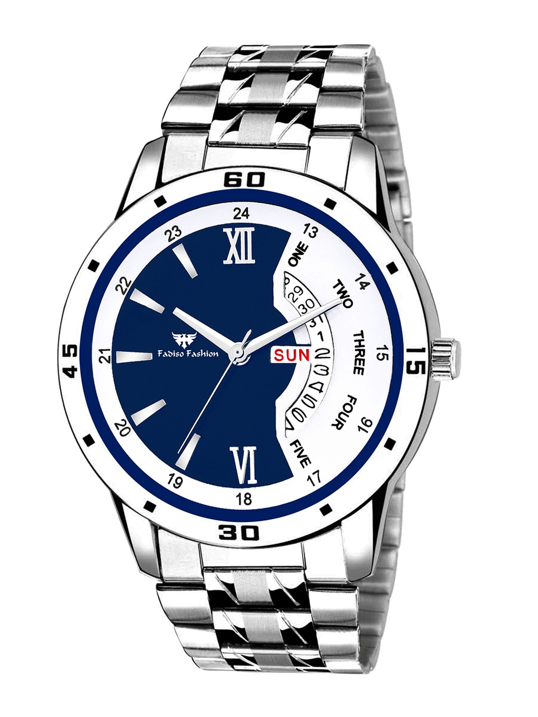 Fadiso Fashion Men Brass Dial & Stainless Steel Bracelet Style Analogue Watch FF8080, Blue
Fadiso Fashion Men Brass Dial & Stainless Steel Bracelet Style Analogue Watch FF8080, Blue