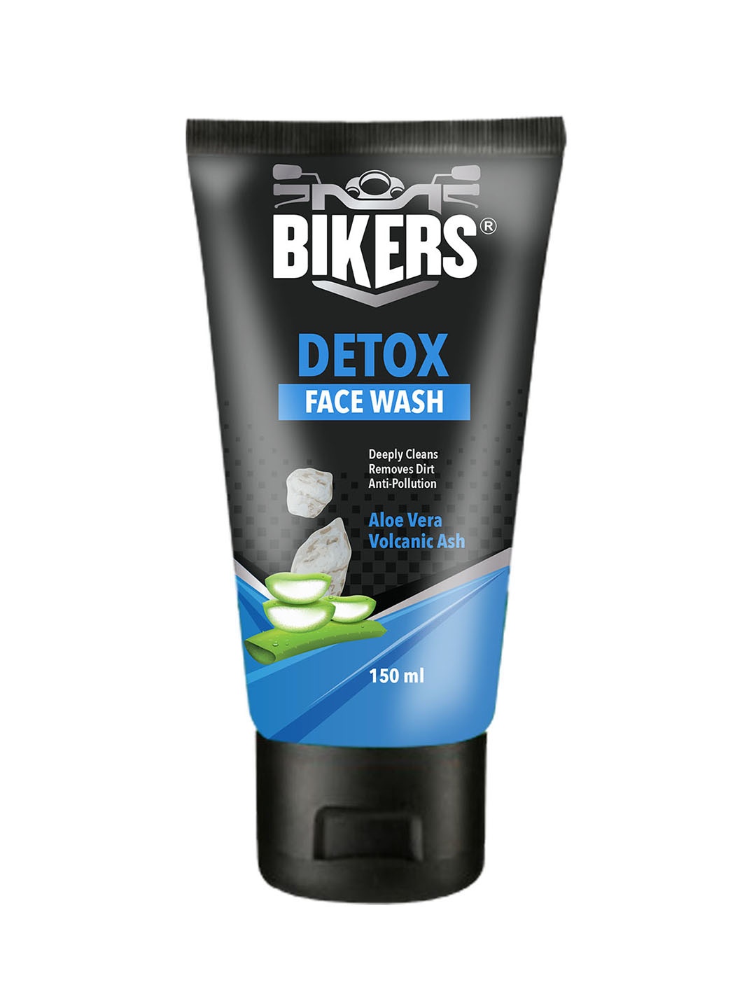 BIKERS Men Detox Deep Cleansing Face Wash with Aloe Vera & Volcanic Ash - 150ml, Blue
BIKERS Men Detox Deep Cleansing Face Wash with Aloe Vera & Volcanic Ash - 150ml, Blue