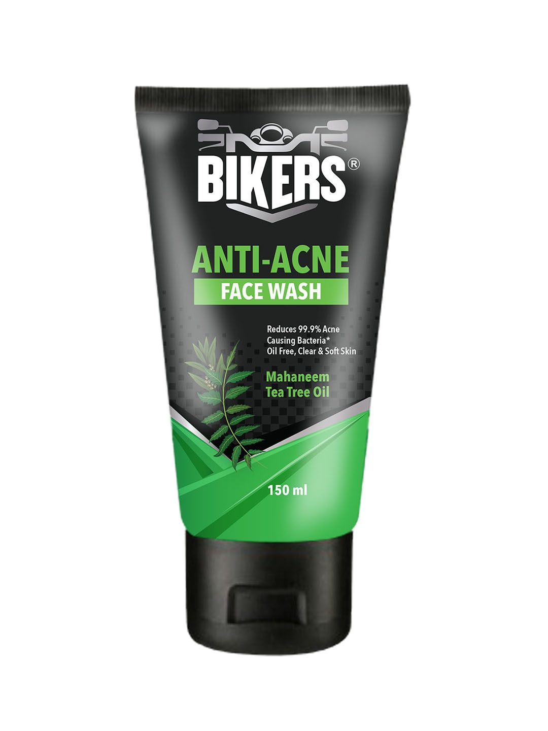 BIKERS Men Anti-Acne Face Wash with Mahaneem & Tea Tree Oil for Oil-Free Skin - 150ml, Green
BIKERS Men Anti-Acne Face Wash with Mahaneem & Tea Tree Oil for Oil-Free Skin - 150ml, Green