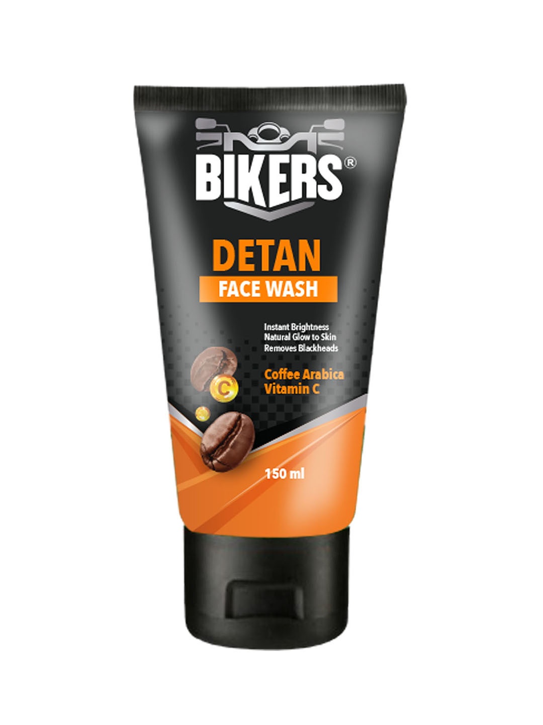 BIKERS Men Detan Face Wash for Instant Brightness with Coffee Arabica & Vitamin C - 150ml, Orange
BIKERS Men Detan Face Wash for Instant Brightness with Coffee Arabica & Vitamin C - 150ml, Orange