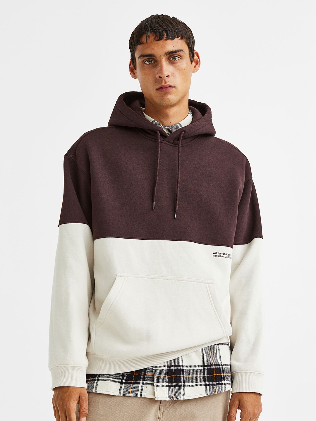 H&M Relaxed Fit Hoodie, Brown