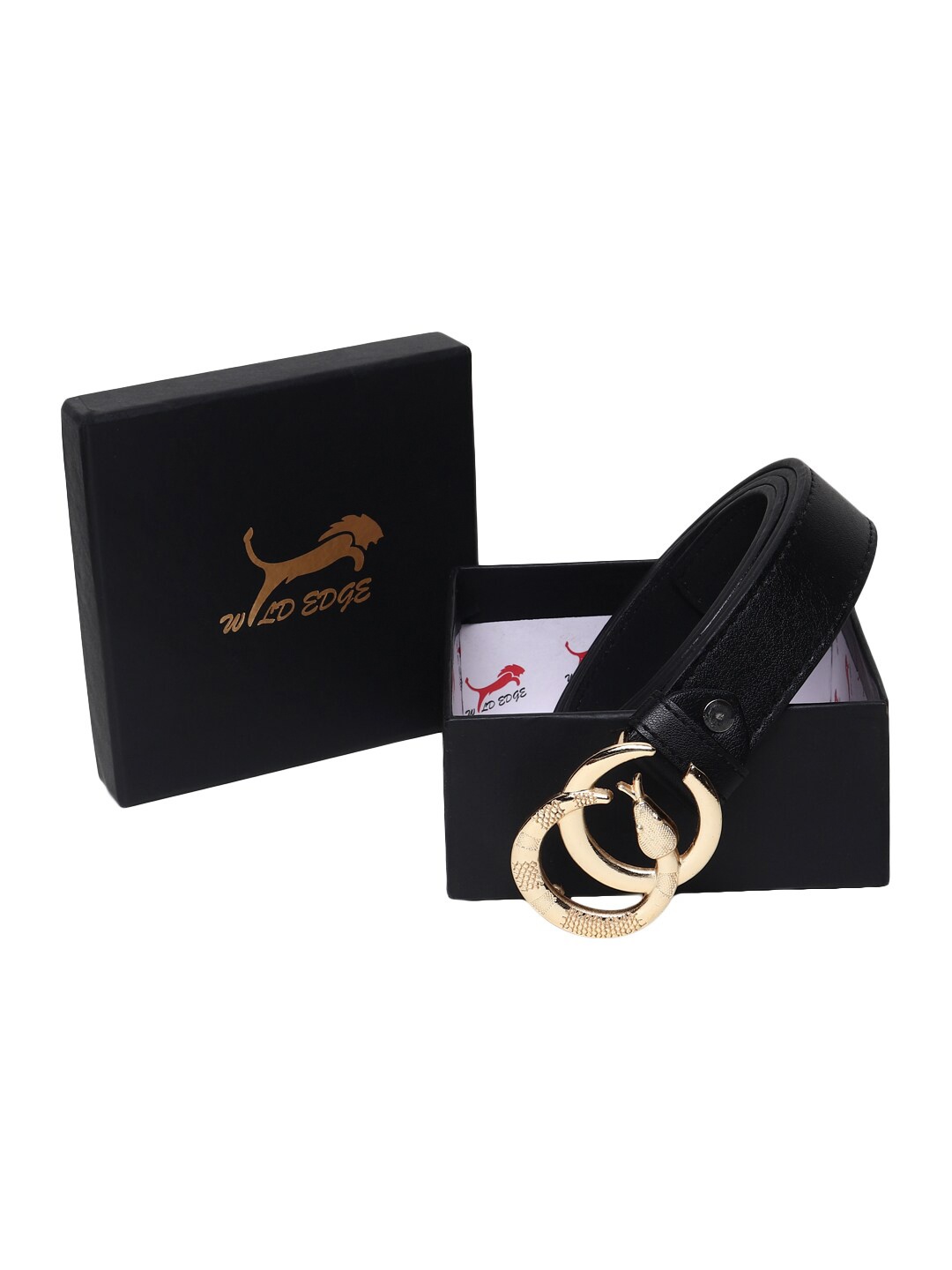 WILD EDGE Women PU Belt, Black