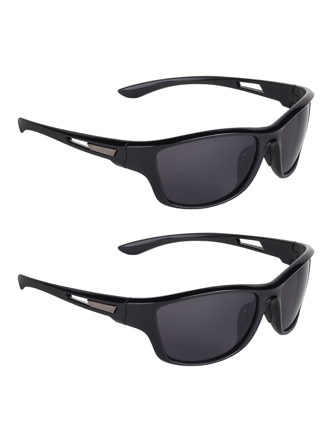 ALIGATORR Unisex Pack Of 2 Sports Sunglasses with UV Protected Lens AGR_NEW SPRTS_BLK-BLK, Black
ALIGATORR Unisex Pack Of 2 Sports Sunglasses with UV Protected Lens AGR_NEW SPRTS_BLK-BLK, Black