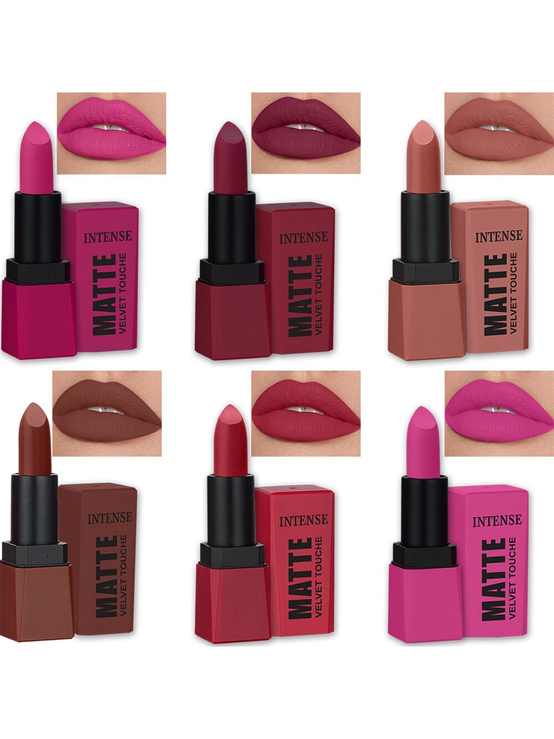ForSure Set of 6 Intense Matte Velvet Touche Lipsticks 3.5g Each - 302,303,304,306,308,309, Maroon
ForSure Set of 6 Intense Matte Velvet Touche Lipsticks 3.5g Each - 302,303,304,306,308,309, Maroon