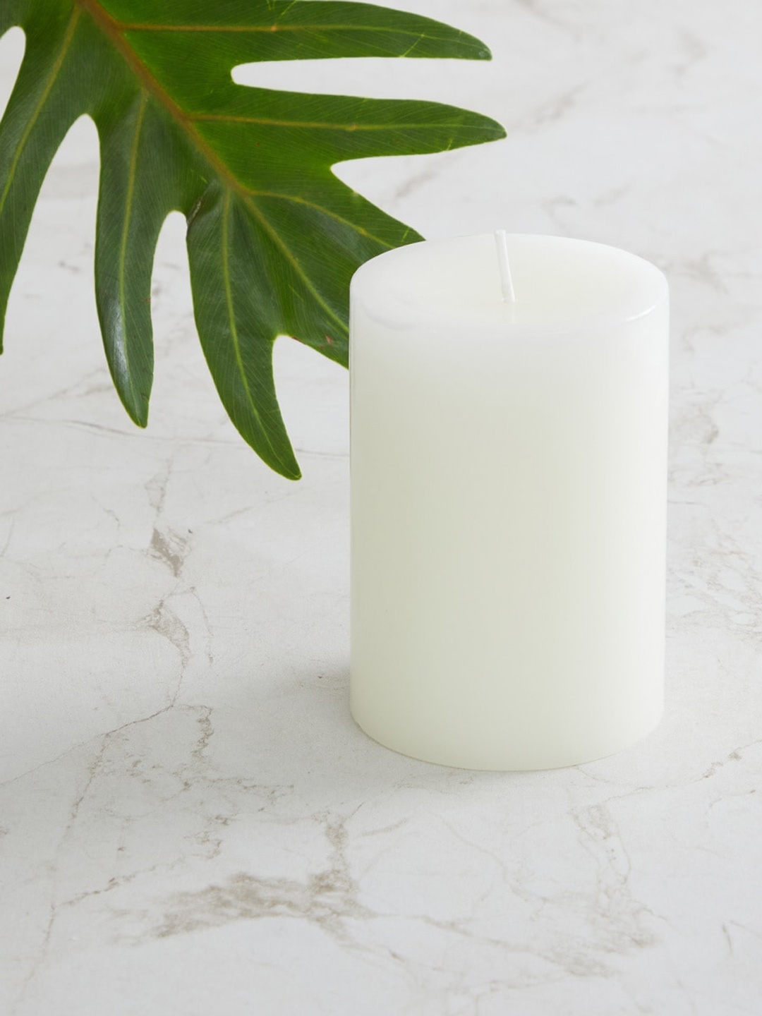 Home Centre Vanilla Pillar Candles, White