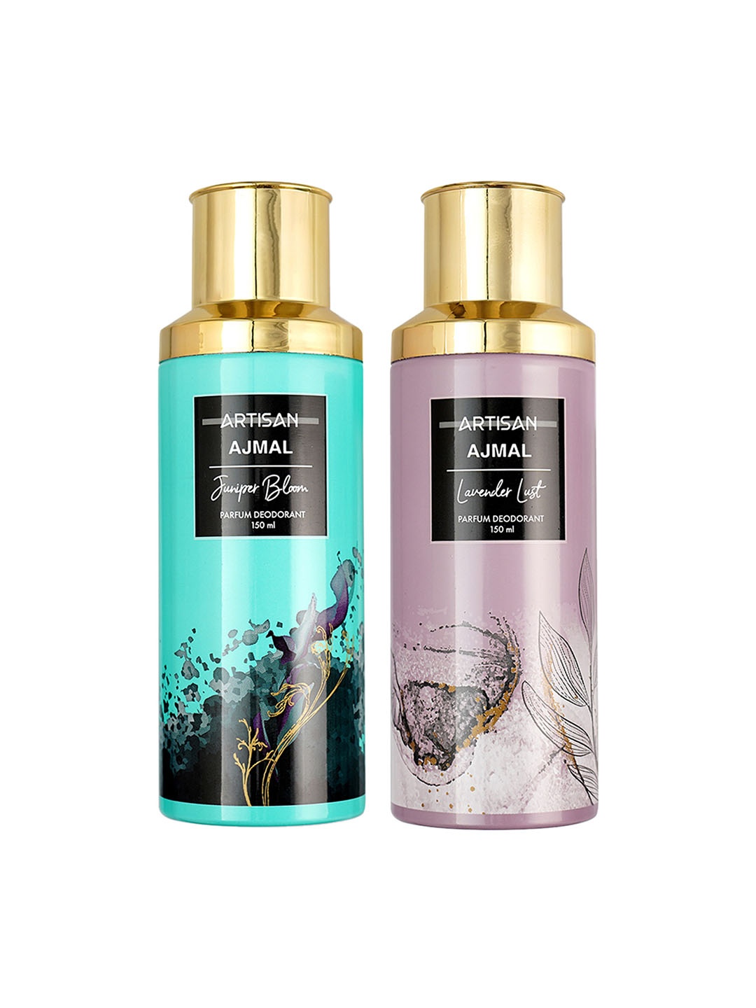 Ajmal Set of 2 Artisan Parfum Deodorants - Lavender Lust + Juniper Bloom - 150ml each, Blue
Ajmal Set of 2 Artisan Parfum Deodorants - Lavender Lust + Juniper Bloom - 150ml each, Blue
