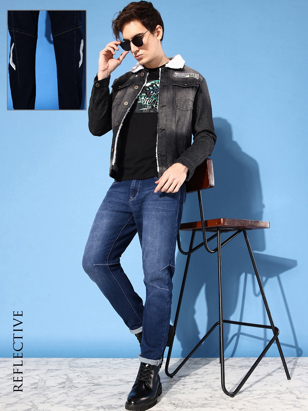 The Roadster Lifestyle Co. Men Carrot Fit High Abrasion Resistant Cordura Biker Jeans, Blue
The Roadster Lifestyle Co. Men Carrot Fit High Abrasion Resistant Cordura Biker Jeans, Blue