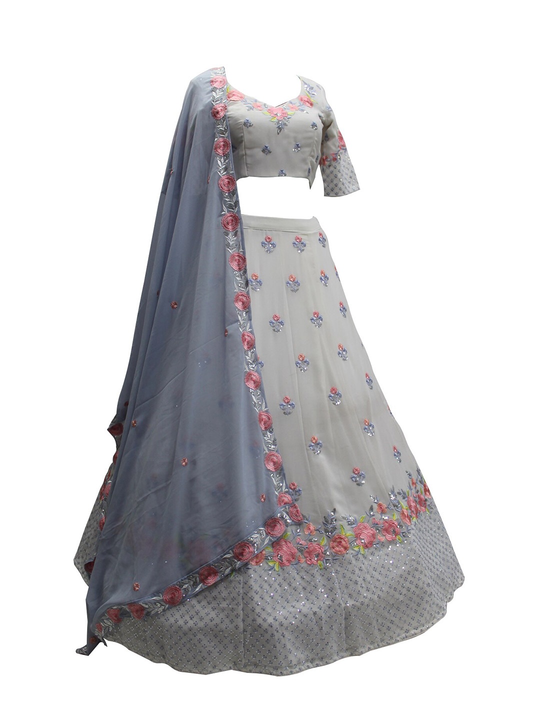 ODETTE Embroidered Shibori Semi-Stitched Lehenga & Unstitched Blouse With Dupatta, White
ODETTE Embroidered Shibori Semi-Stitched Lehenga & Unstitched Blouse With Dupatta, White