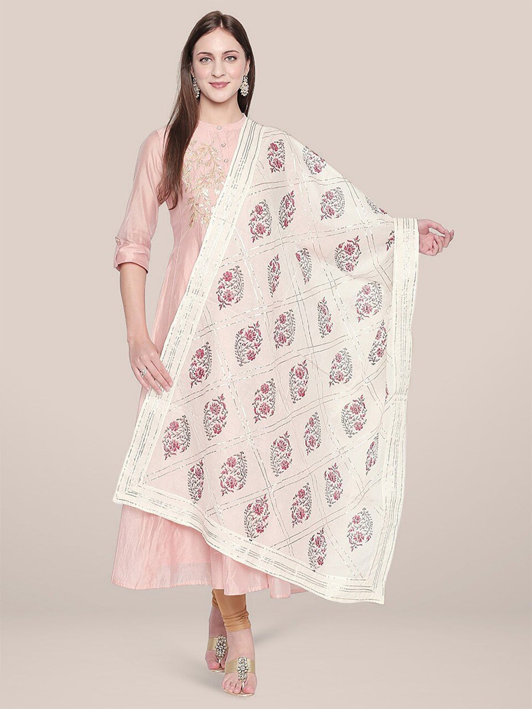 Dupatta Bazaar Printed Pure Cotton Block Print Dupatta with Gotta Patti, Off white
Dupatta Bazaar Printed Pure Cotton Block Print Dupatta with Gotta Patti, Off white