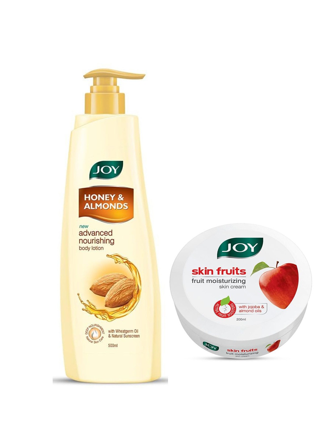 Joy Honey & Almonds Advanced Nourishing Body Lotion 500ml & Fruits Skin Cream 200ml, White
Joy Honey & Almonds Advanced Nourishing Body Lotion 500ml & Fruits Skin Cream 200ml, White