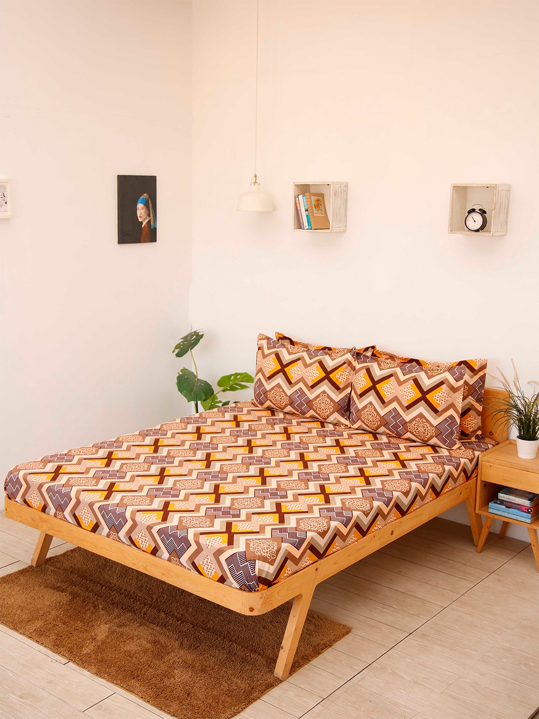 Ariana UltraSoft Coffee Brown & Maroon Geometric 144 TC King Bedsheet with 2 Pillow Covers
Ariana UltraSoft Coffee Brown & Maroon Geometric 144 TC King Bedsheet with 2 Pillow Covers