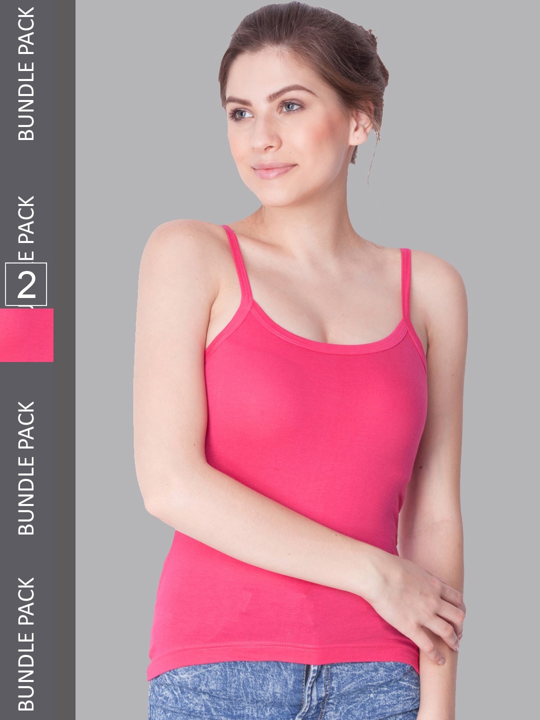 Dollar Missy Women Pack Of 2 Super Combed Cotton Twin Spaghetti Straps Camisoles, Pink
Dollar Missy Women Pack Of 2 Super Combed Cotton Twin Spaghetti Straps Camisoles, Pink