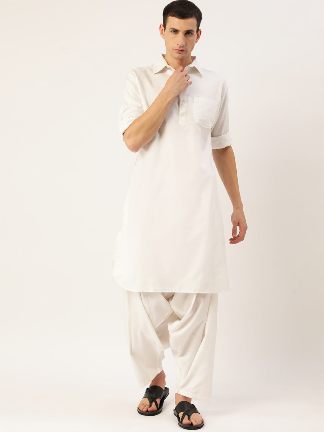 Molly & Michel Men Cotton Kurta, Off white
Molly & Michel Men Cotton Kurta, Off white