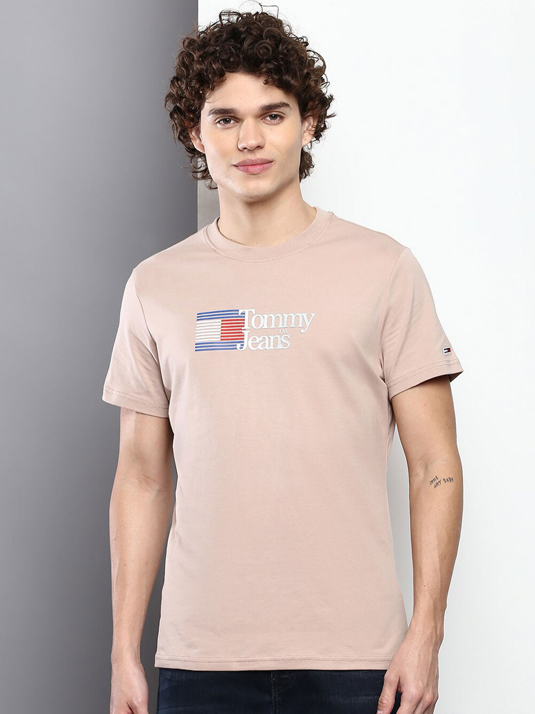 Tommy Hilfiger Men Typography Printed Slim Fit Cotton T-shirt, Beige
Tommy Hilfiger Men Typography Printed Slim Fit Cotton T-shirt, Beige