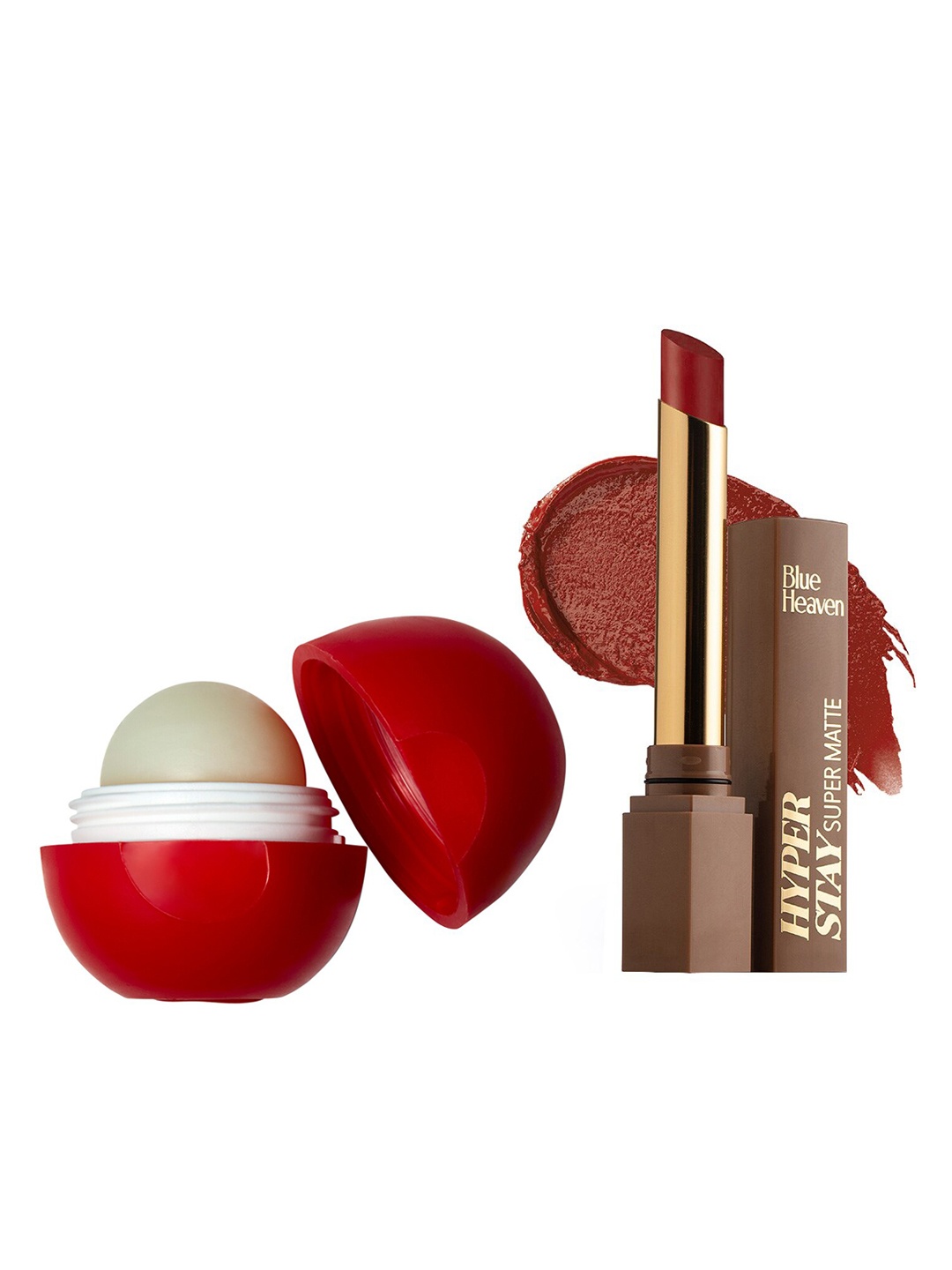 Blue Heaven Set of Lip Bomb 8g-Strawberry+Hyperstay Super Lipstick 2.2g-Velvet Maroon 706
Blue Heaven Set of Lip Bomb 8g-Strawberry+Hyperstay Super Lipstick 2.2g-Velvet Maroon 706