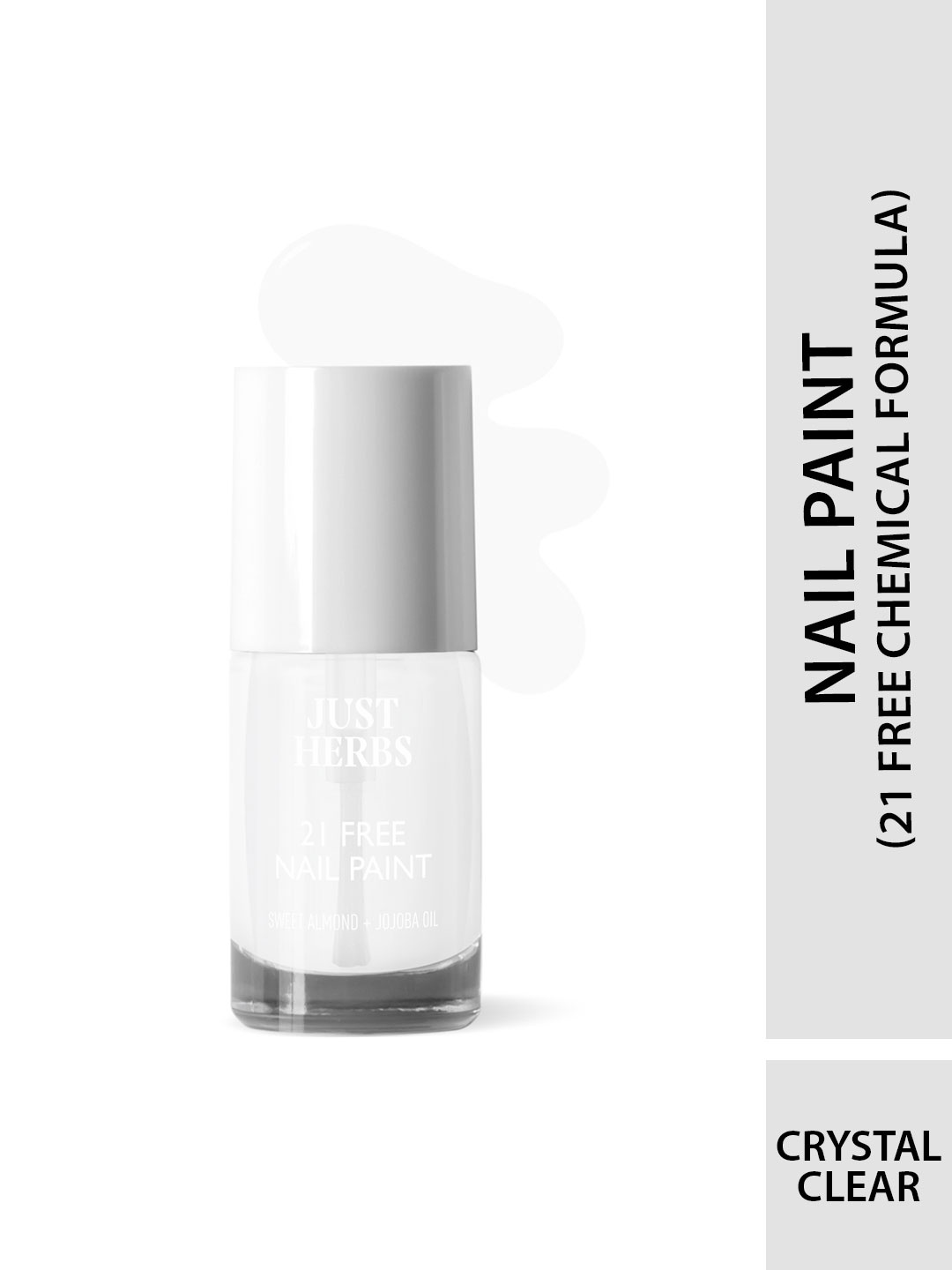 Just Herbs 21 Free Quick Drying Nail Paint with Sweet Almond 6 ml - Crystal Clear NP-03, Transparent
Just Herbs 21 Free Quick Drying Nail Paint with Sweet Almond 6 ml - Crystal Clear NP-03, Transparent