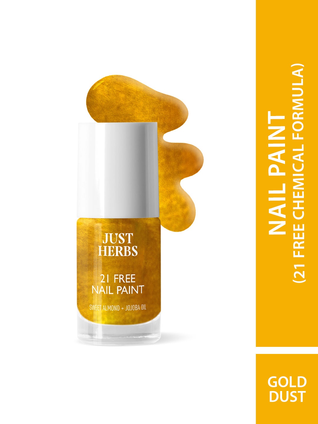 Just Herbs 21 Free Quick Drying Long Lasting Glossy Nail Polish 6ml - Gold Dust NP-20
Just Herbs 21 Free Quick Drying Long Lasting Glossy Nail Polish 6ml - Gold Dust NP-20
