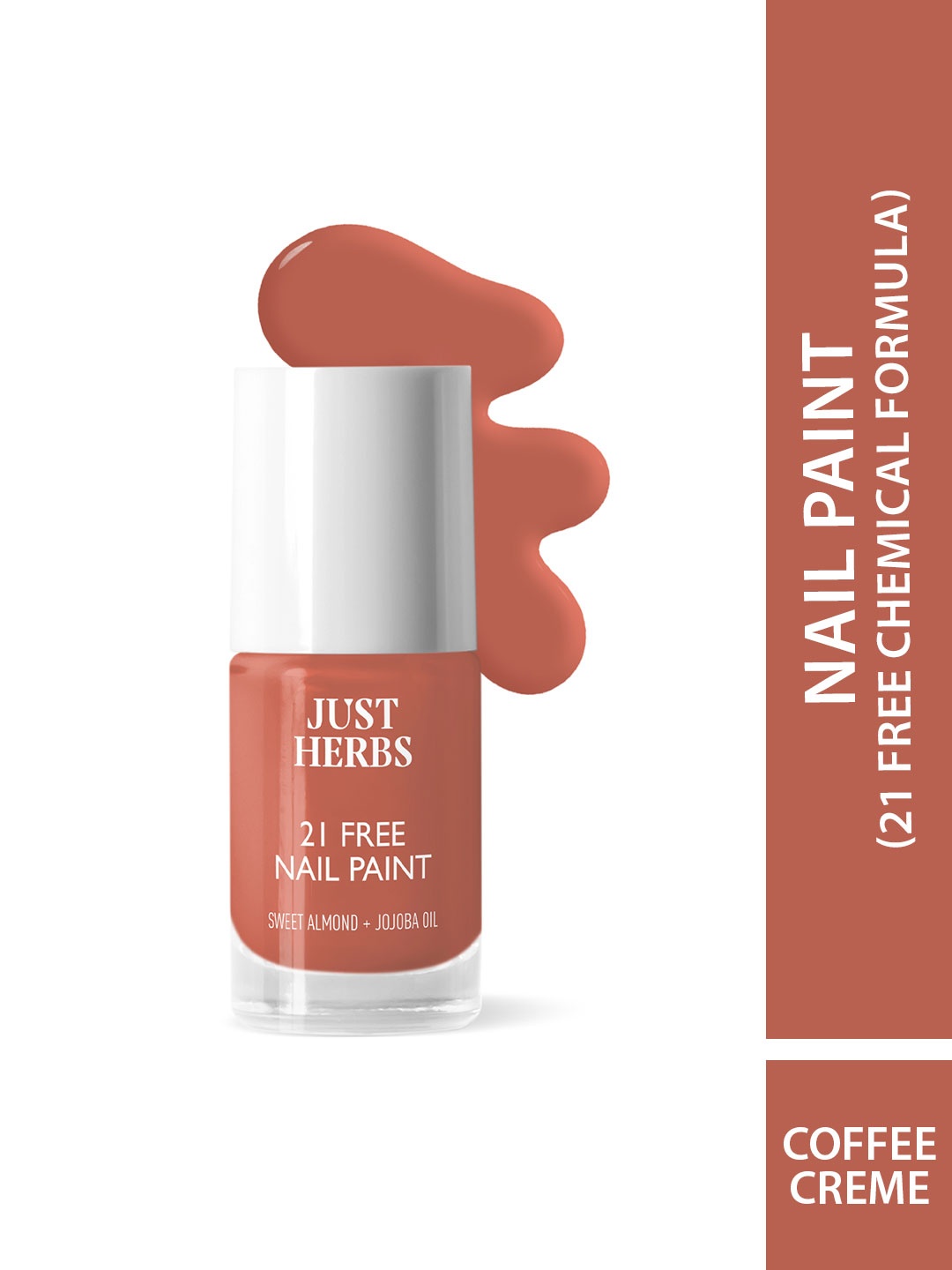 Just Herbs 21 Free Quick Drying Long Lasting Glossy Nail Polish 6ml - Coffee Creme NP-13, Coffee brown
Just Herbs 21 Free Quick Drying Long Lasting Glossy Nail Polish 6ml - Coffee Creme NP-13, Coffee brown