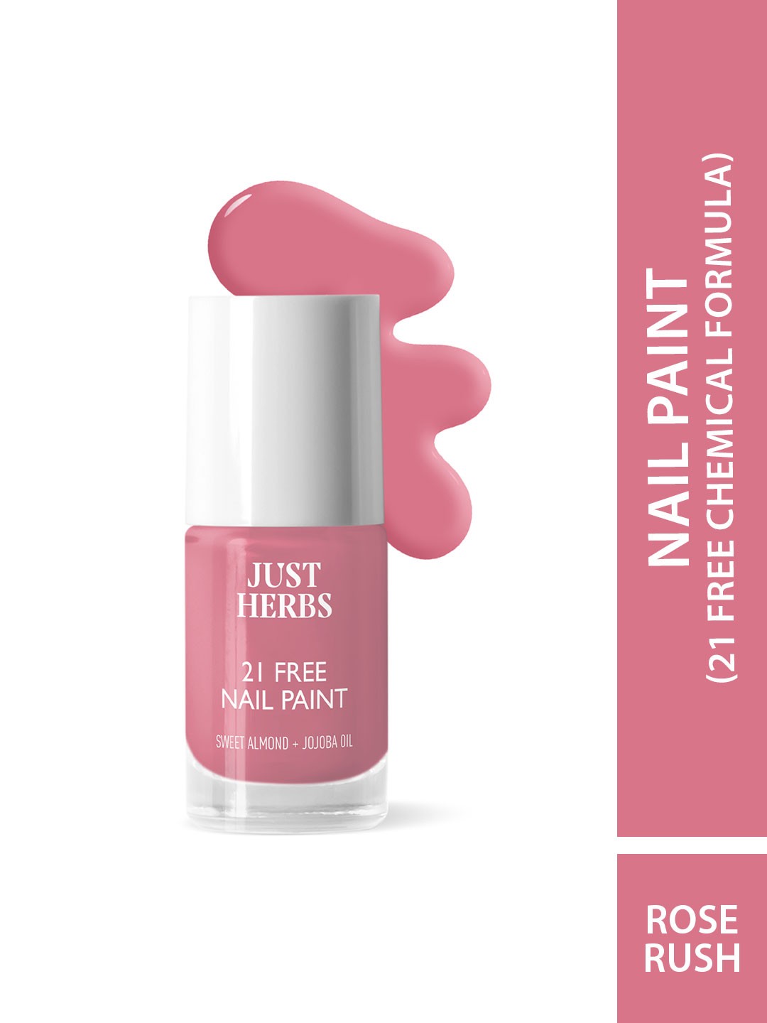 Just Herbs 21 Free Quick Drying Long Lasting Glossy Nail Polish 6ml - Rose Rush NP-07, Pink
Just Herbs 21 Free Quick Drying Long Lasting Glossy Nail Polish 6ml - Rose Rush NP-07, Pink