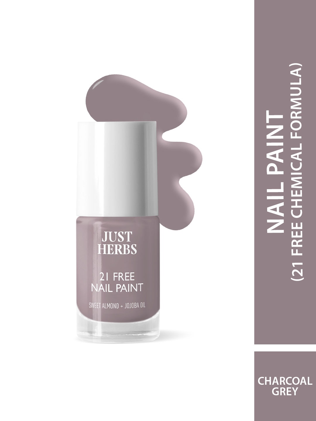 Just Herbs 21 Free Quick Drying Long Lasting Glossy Nail Polish 6ml - Charcoal Grey NP-21
Just Herbs 21 Free Quick Drying Long Lasting Glossy Nail Polish 6ml - Charcoal Grey NP-21