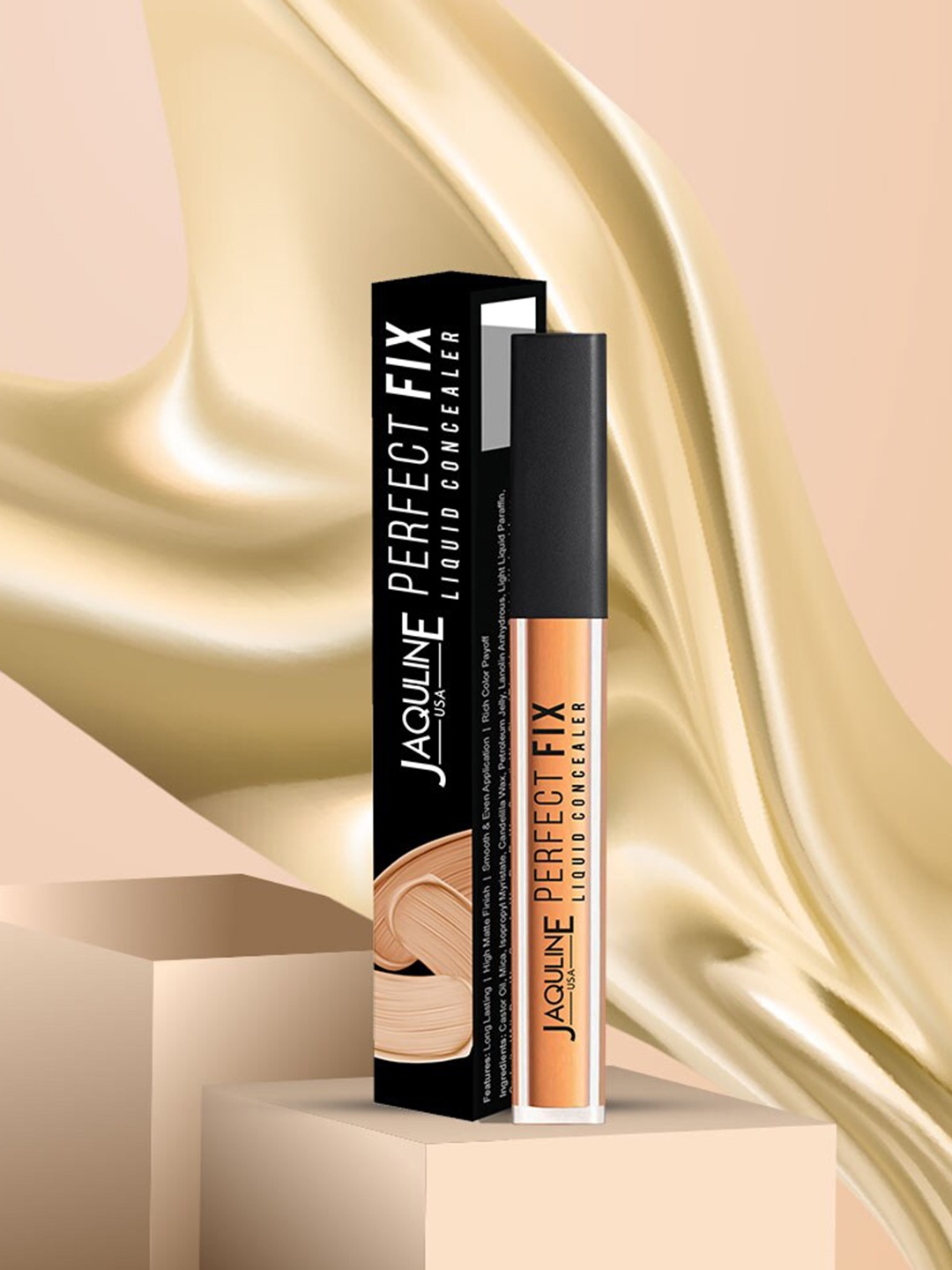 Jaquline USA Perfect Fix Waterproof & Quick Dry Liquid Concealer 4ml - Warm Sand 03, Nude
Jaquline USA Perfect Fix Waterproof & Quick Dry Liquid Concealer 4ml - Warm Sand 03, Nude