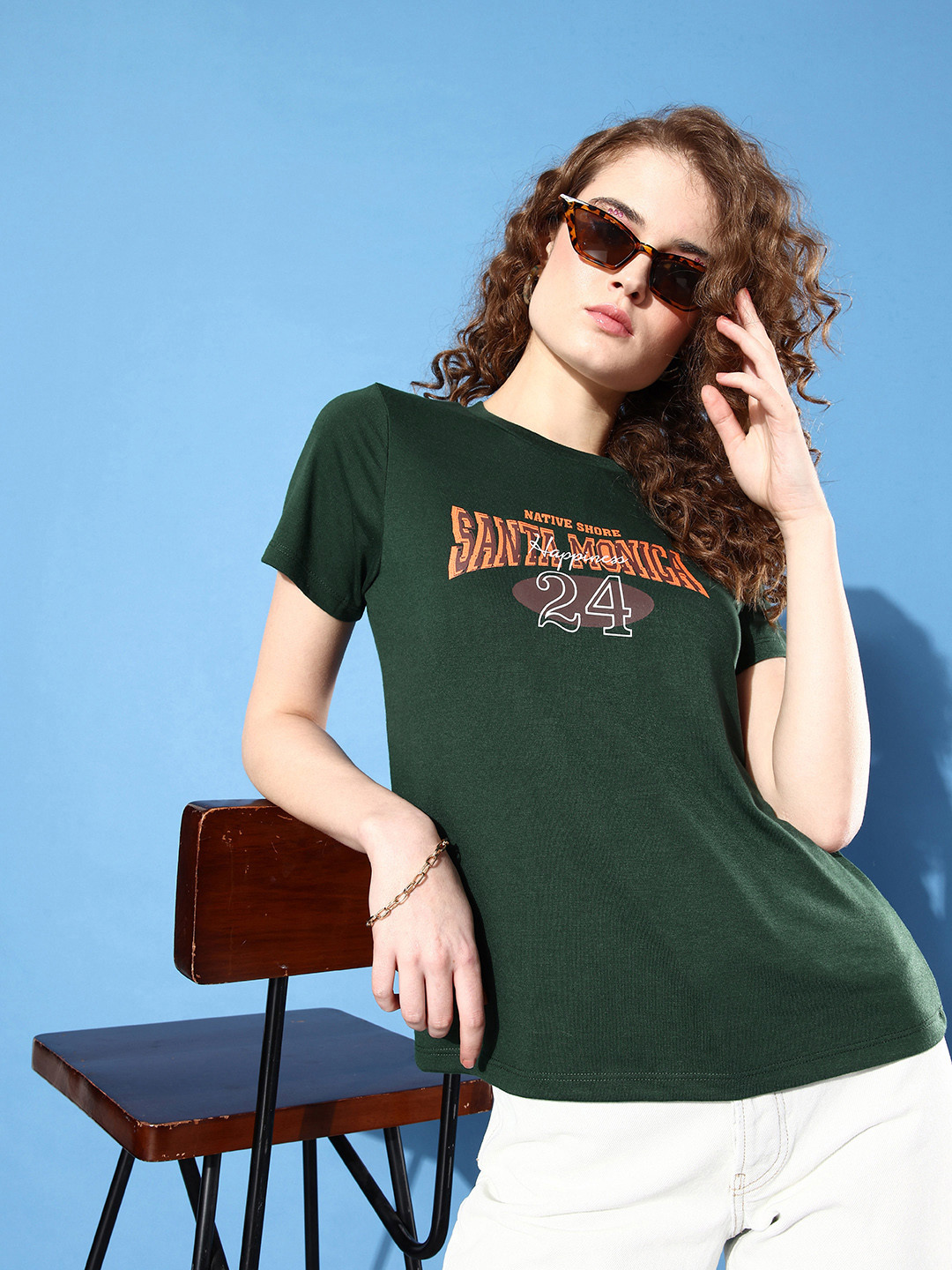 Dressberry Dark Green Graphic High Printed T-shirt
Dressberry Dark Green Graphic High Printed T-shirt