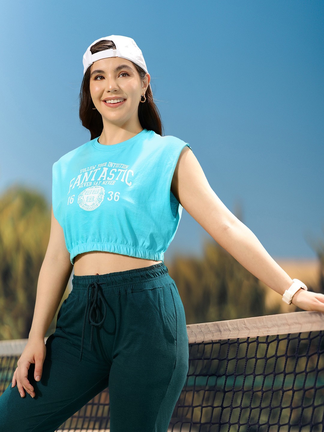 Harvard Sky Blue & White Graphic Typography Printed Take The Vest Pure Cotton T-shirt
Harvard Sky Blue & White Graphic Typography Printed Take The Vest Pure Cotton T-shirt