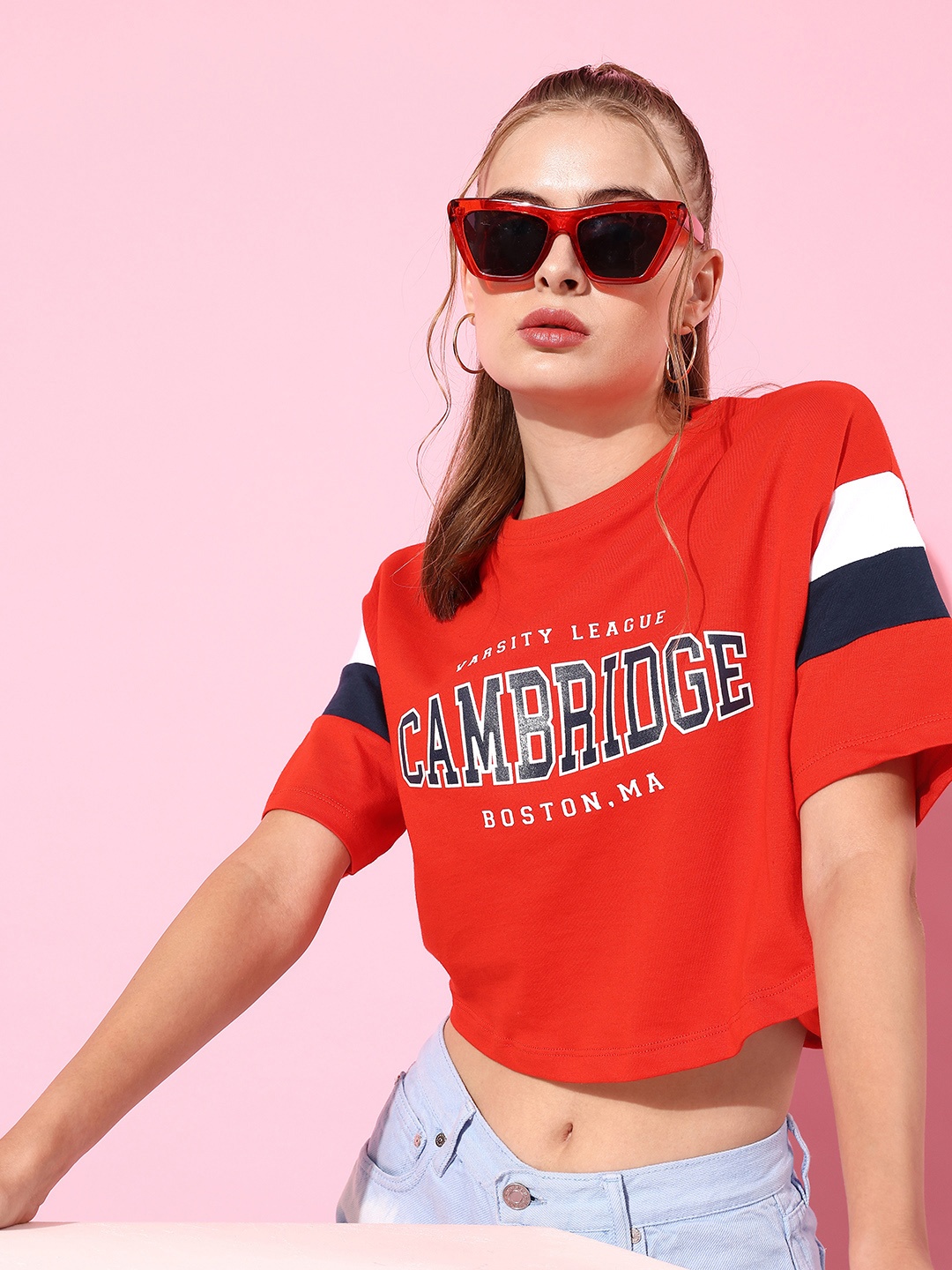 Harvard Tangy Orange Joy De Jun Optimistic Simplicity Printed Pure Cotton Crop T-shirt
Harvard Tangy Orange Joy De Jun Optimistic Simplicity Printed Pure Cotton Crop T-shirt