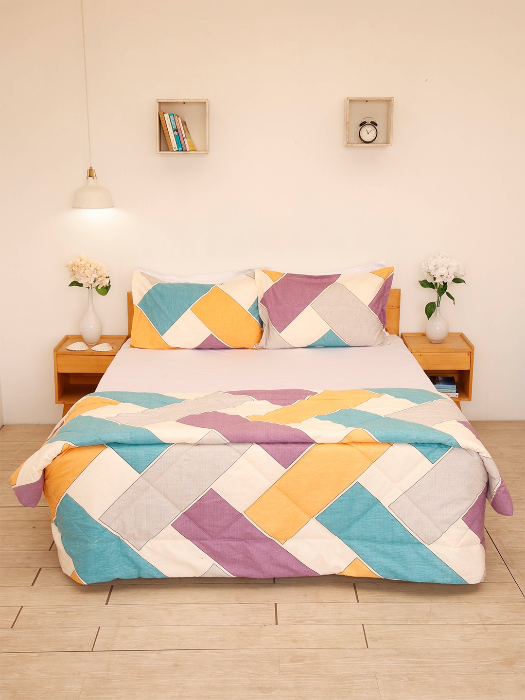 Ariana Off White & Purple Geometric Microfiber AC Room 110 GSM Double Bed Comforter
Ariana Off White & Purple Geometric Microfiber AC Room 110 GSM Double Bed Comforter