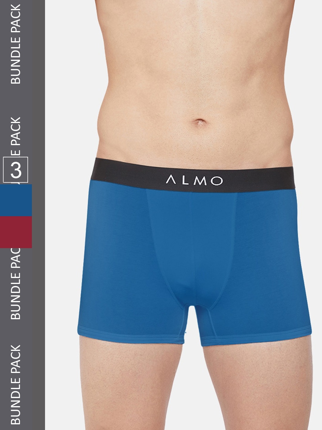 Almo Wear Men Pack Of 3 Trunk, Blue
