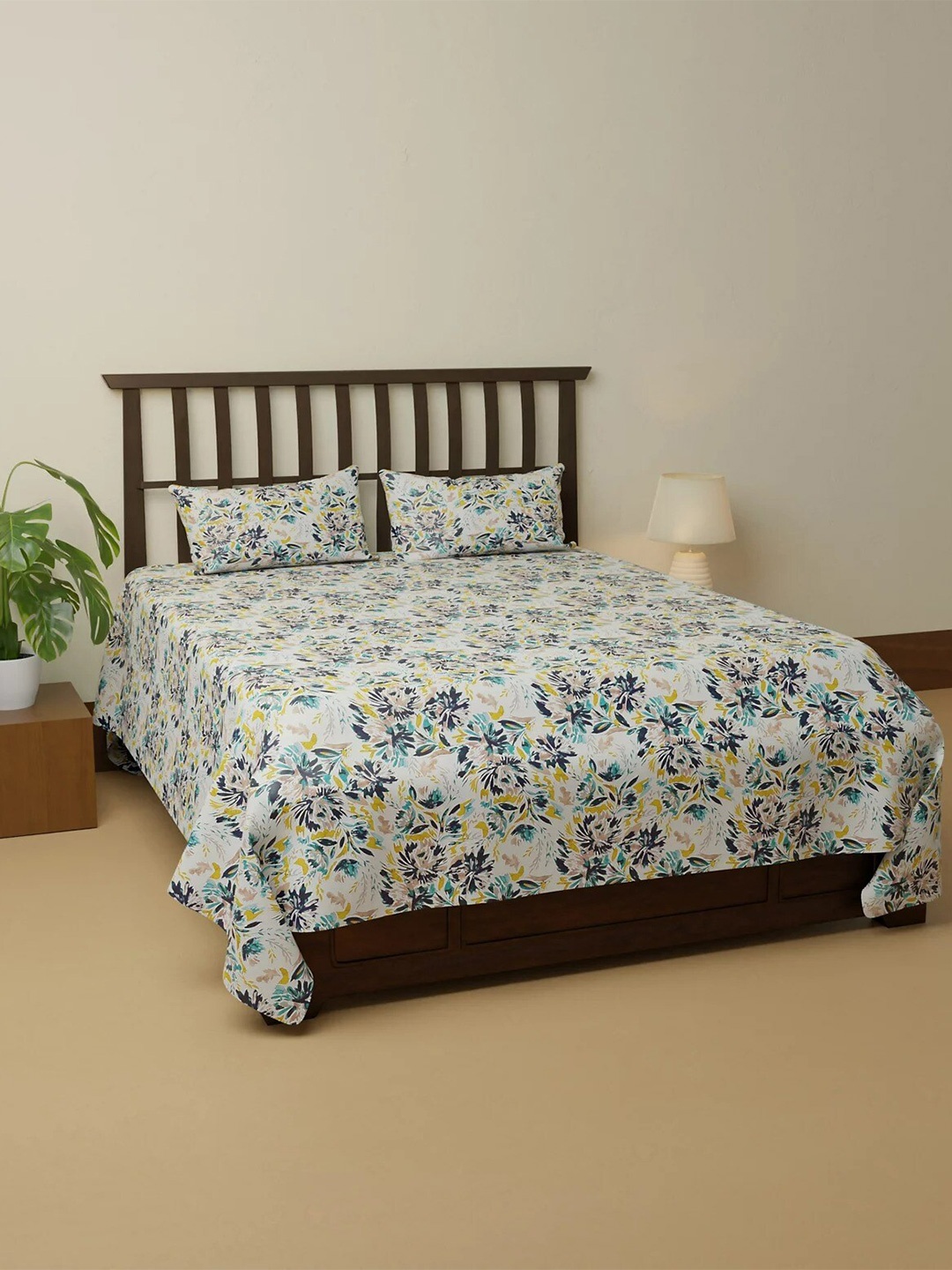 Marks & Spencer Waterc Ink Teal & White 128 TC Cotton Queen Bedsheet with 2 Pillow Covers
Marks & Spencer Waterc Ink Teal & White 128 TC Cotton Queen Bedsheet with 2 Pillow Covers