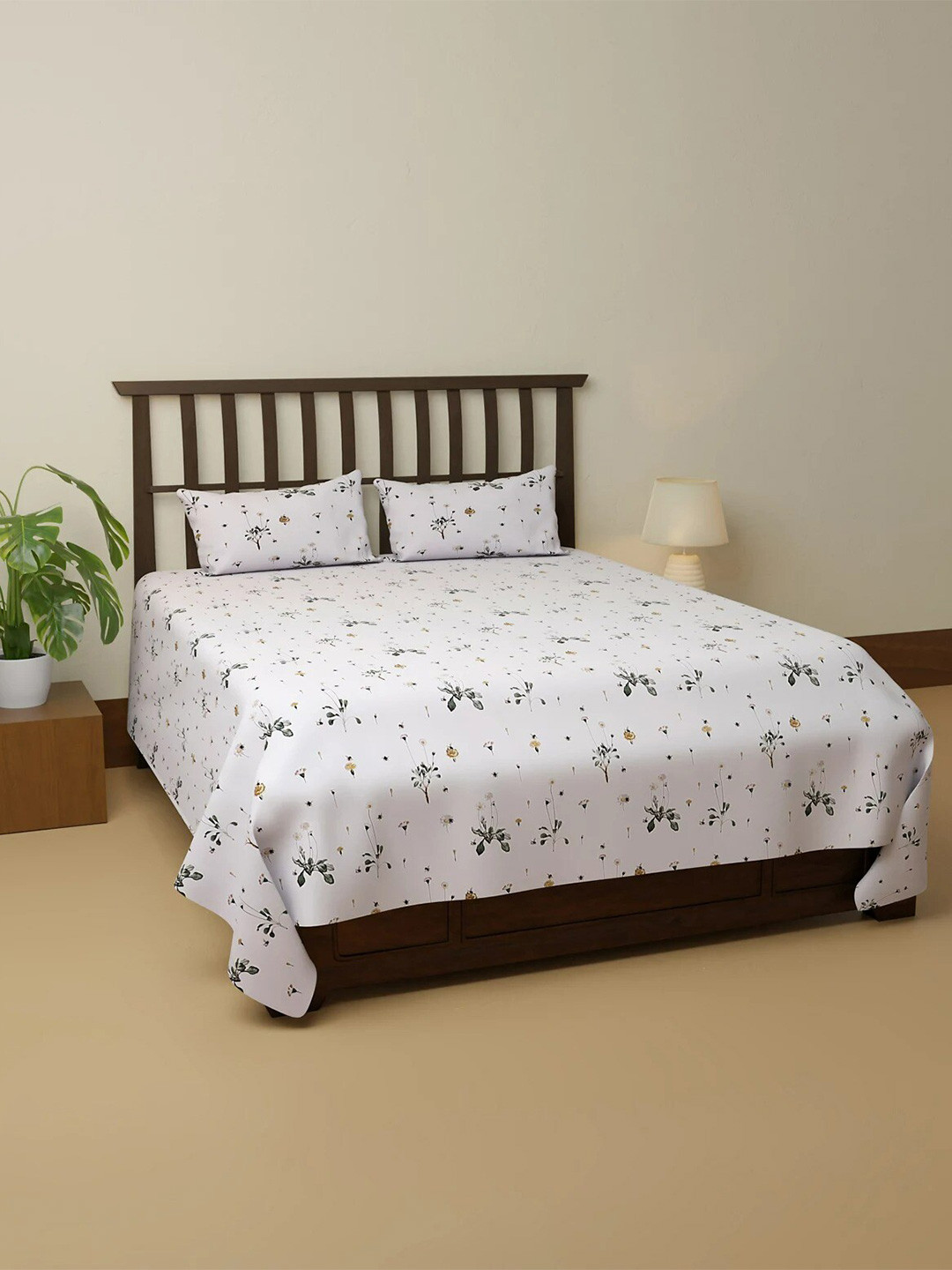 Marks & Spencer White & Black Floral 128 TC Cotton King Bedsheet with 2 Pillow Covers
Marks & Spencer White & Black Floral 128 TC Cotton King Bedsheet with 2 Pillow Covers