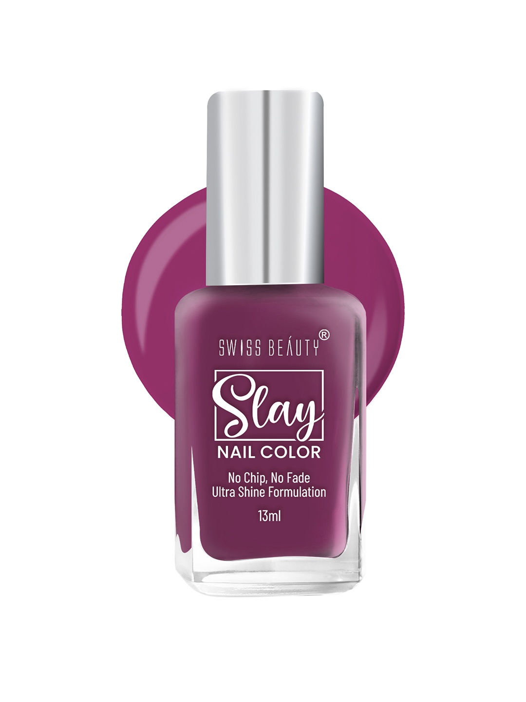 SWISS BEAUTY Slay Quick Dry Nail Polish with Ultra Shine Formula 13 ml - Raspberry 12, Purple
SWISS BEAUTY Slay Quick Dry Nail Polish with Ultra Shine Formula 13 ml - Raspberry 12, Purple