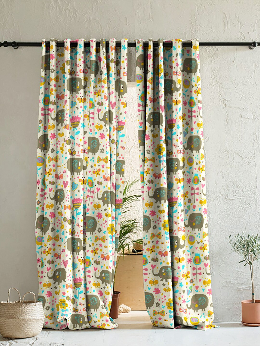 SPACES Kids Set Of 2 Yellow Quirky Print Satin Room Darkening Long Door Curtain 9 Ft
SPACES Kids Set Of 2 Yellow Quirky Print Satin Room Darkening Long Door Curtain 9 Ft