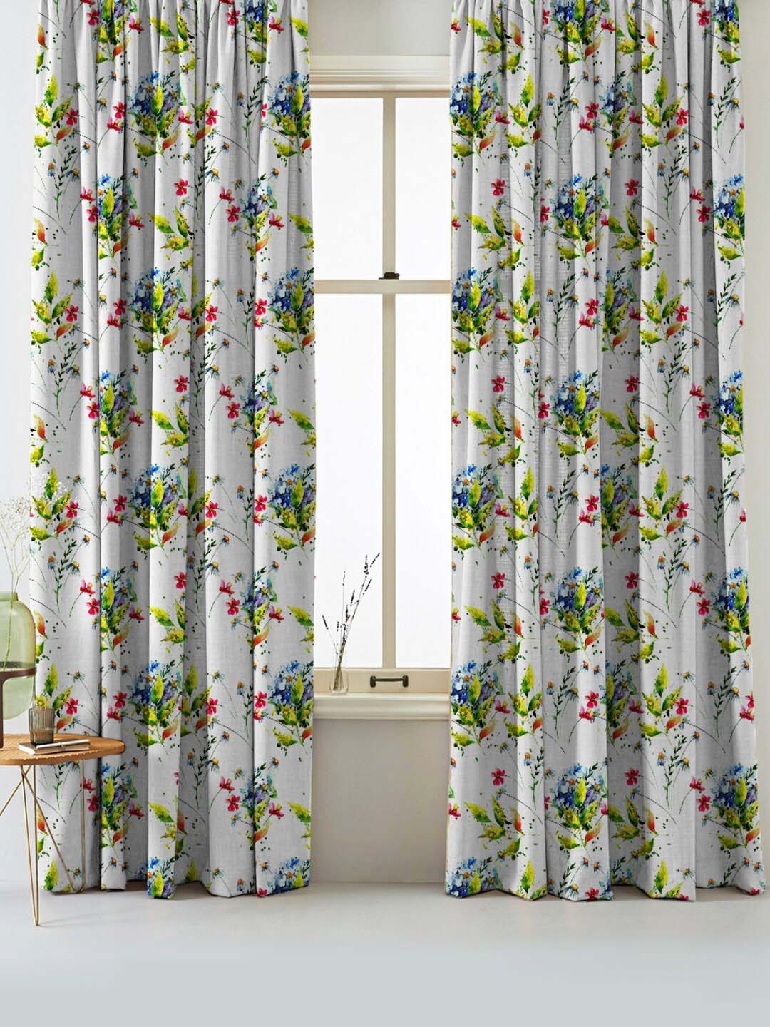 SPACES Set Of 2 Green Elegent Floral Print Matt Finish Black out Window Curtain 5 Ft, White
SPACES Set Of 2 Green Elegent Floral Print Matt Finish Black out Window Curtain 5 Ft, White
