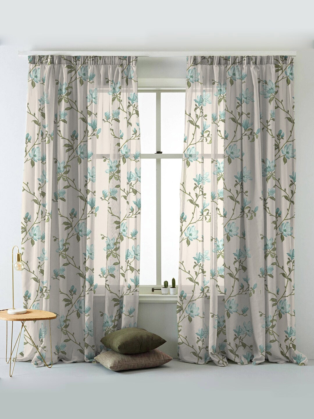 SPACES Set Of 2 Turquoise Elegent Floral Print Sheer Semi Transparent Window Curtain 5 Ft, Pink
SPACES Set Of 2 Turquoise Elegent Floral Print Sheer Semi Transparent Window Curtain 5 Ft, Pink