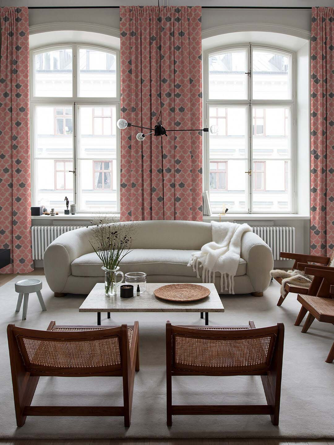 SPACES Set Of 2 Pink Elegent Geometric Print Matt Finish Black Out Long Door Curtain 9 Ft
SPACES Set Of 2 Pink Elegent Geometric Print Matt Finish Black Out Long Door Curtain 9 Ft