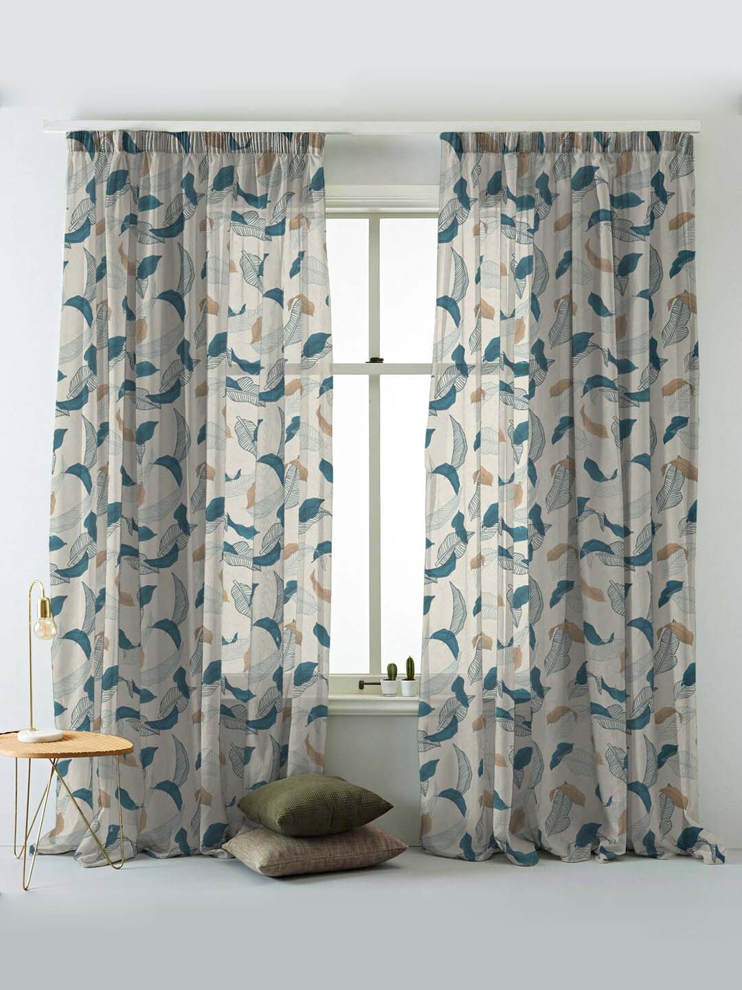 SPACES Set Of 2 Teal Elegent Freedom Print Sheer Semi Transparent Door Curtain 7 Ft, White
SPACES Set Of 2 Teal Elegent Freedom Print Sheer Semi Transparent Door Curtain 7 Ft, White