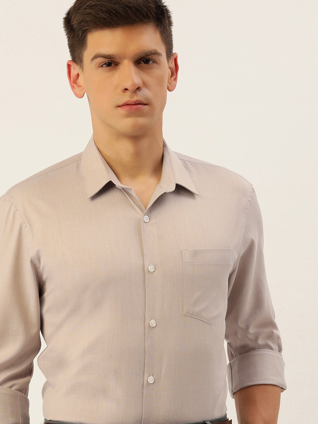 Excalibur Men Slim Fit Formal Shirt, Khaki 
Excalibur Men Slim Fit Formal Shirt, Khaki