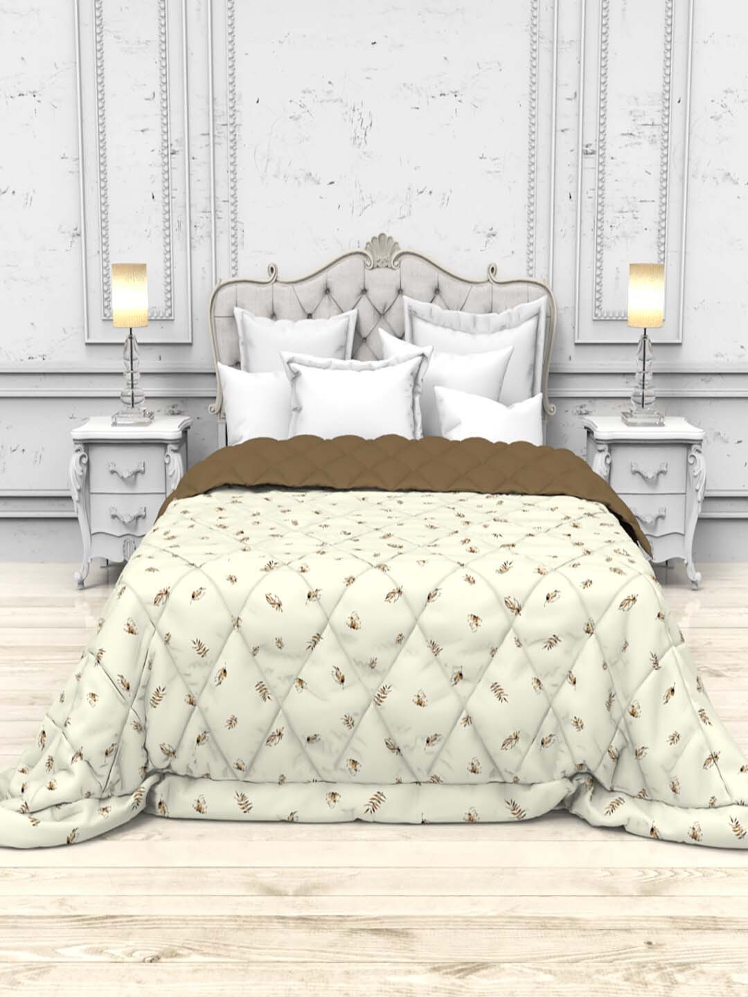 THE WHITE MOSS Cream-Coloured & Brown Floral Heavy Winter 300 GSM Double Bed Comforter
THE WHITE MOSS Cream-Coloured & Brown Floral Heavy Winter 300 GSM Double Bed Comforter