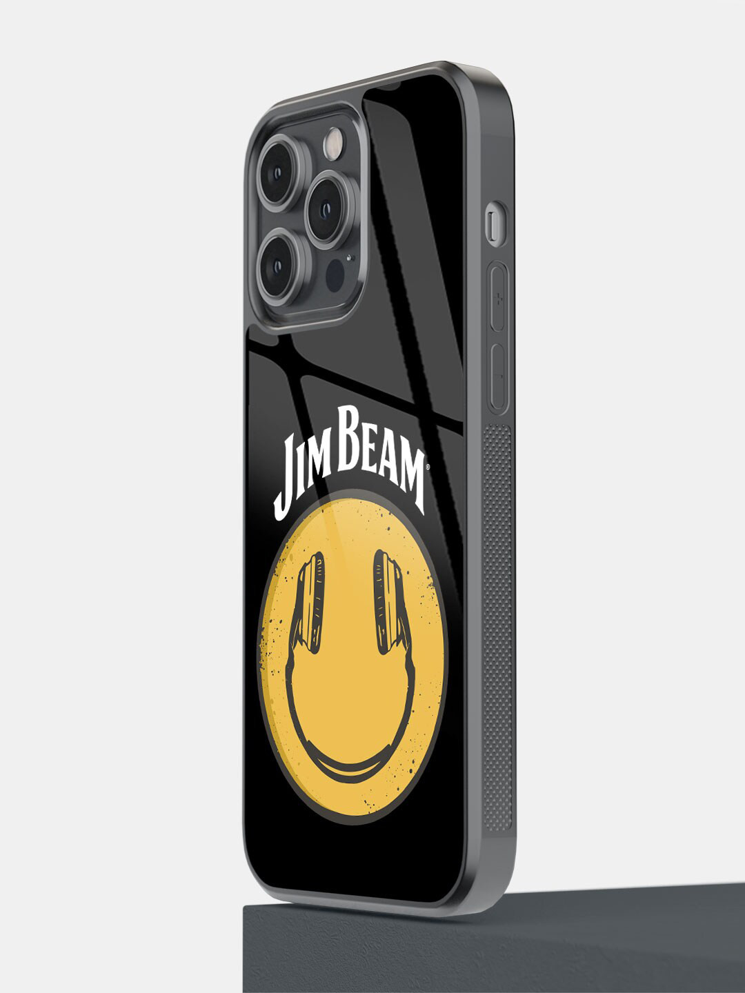 macmerise Jim Beam Smiley Design Printed iPhone 14 Pro Max Glass Case, Black 
macmerise Jim Beam Smiley Design Printed iPhone 14 Pro Max Glass Case, Black