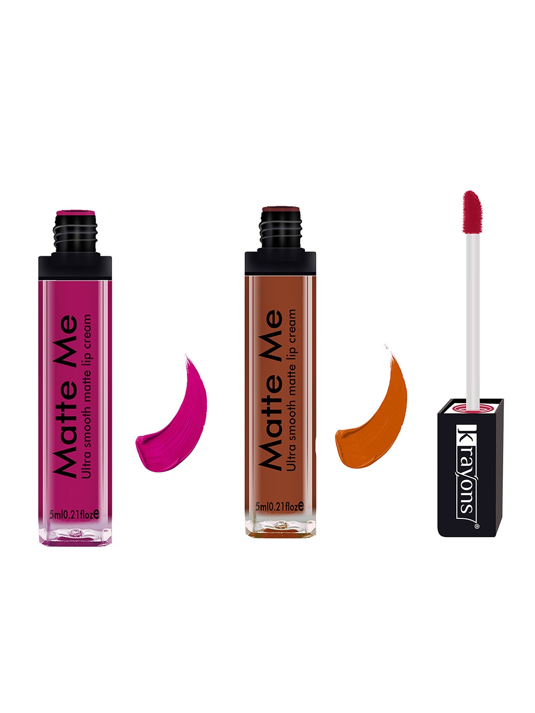 krayons Matte Me Set Of 2 Ultra Smooth Lip Cream Lipstick - Pink Fever & Majestic Maroon
krayons Matte Me Set Of 2 Ultra Smooth Lip Cream Lipstick - Pink Fever & Majestic Maroon