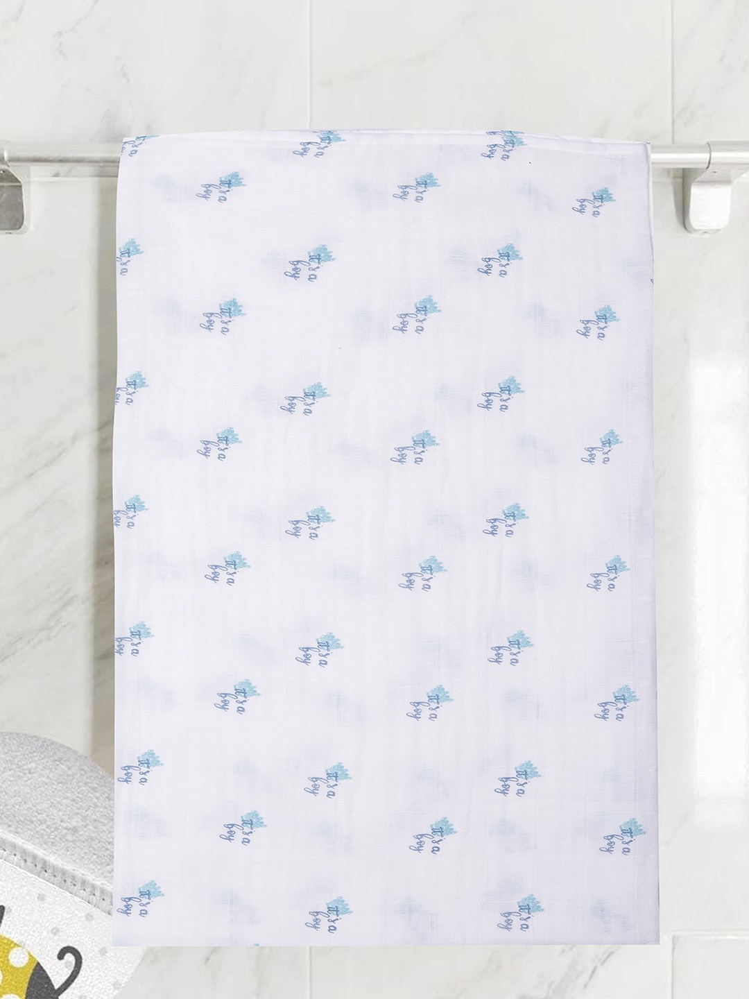 The Chennai Silks Infant White & Blue Its Boy Printed 90 GSM Muslin Cotton Soft Bath Towel
The Chennai Silks Infant White & Blue Its Boy Printed 90 GSM Muslin Cotton Soft Bath Towel