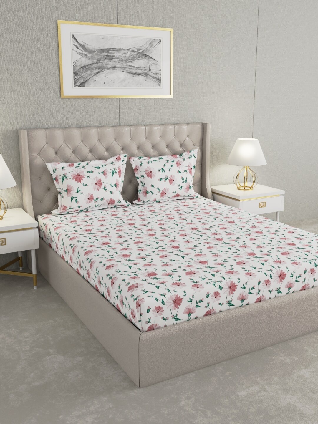 Raymond Home White & Red Floral 140 TC Pure Cotton King Bedsheet with 2 Pillow Covers
Raymond Home White & Red Floral 140 TC Pure Cotton King Bedsheet with 2 Pillow Covers